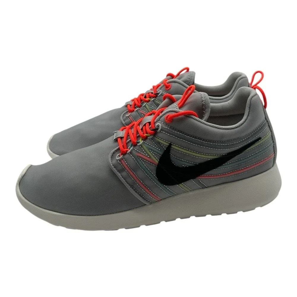 Nike Rosherun Dynamic Flywire QS Running‎ Shoes Mens 9 Grey Crimson 580579-061